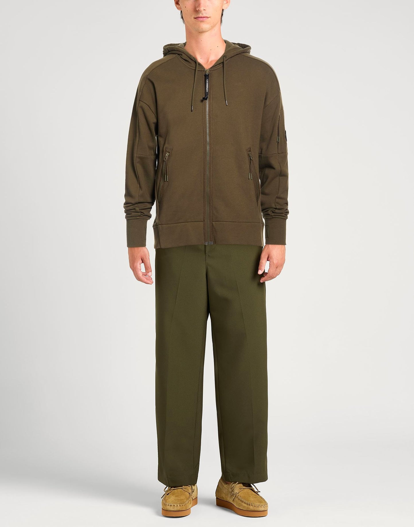 C.P Company  Zip Hoodie Ivy Green  RCCMSS716A-005086W