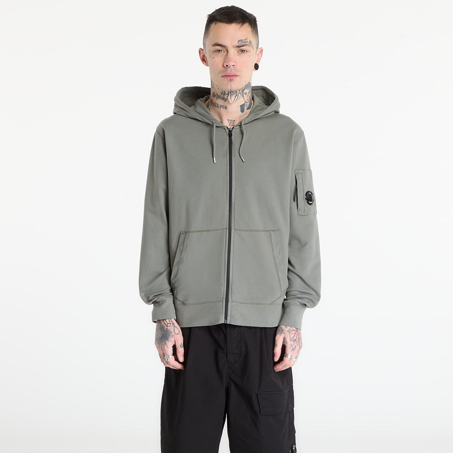 C.P Company Hoodie Silver 20CMSS081A-002246G