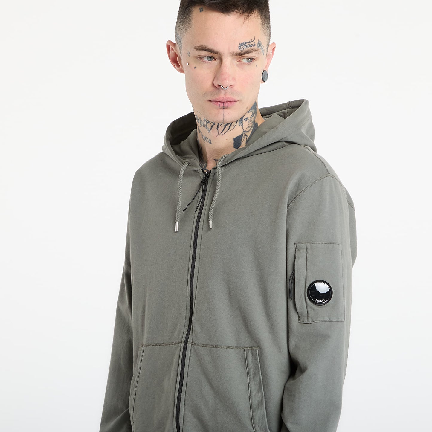 C.P Company Hoodie Silver 20CMSS081A-002246G