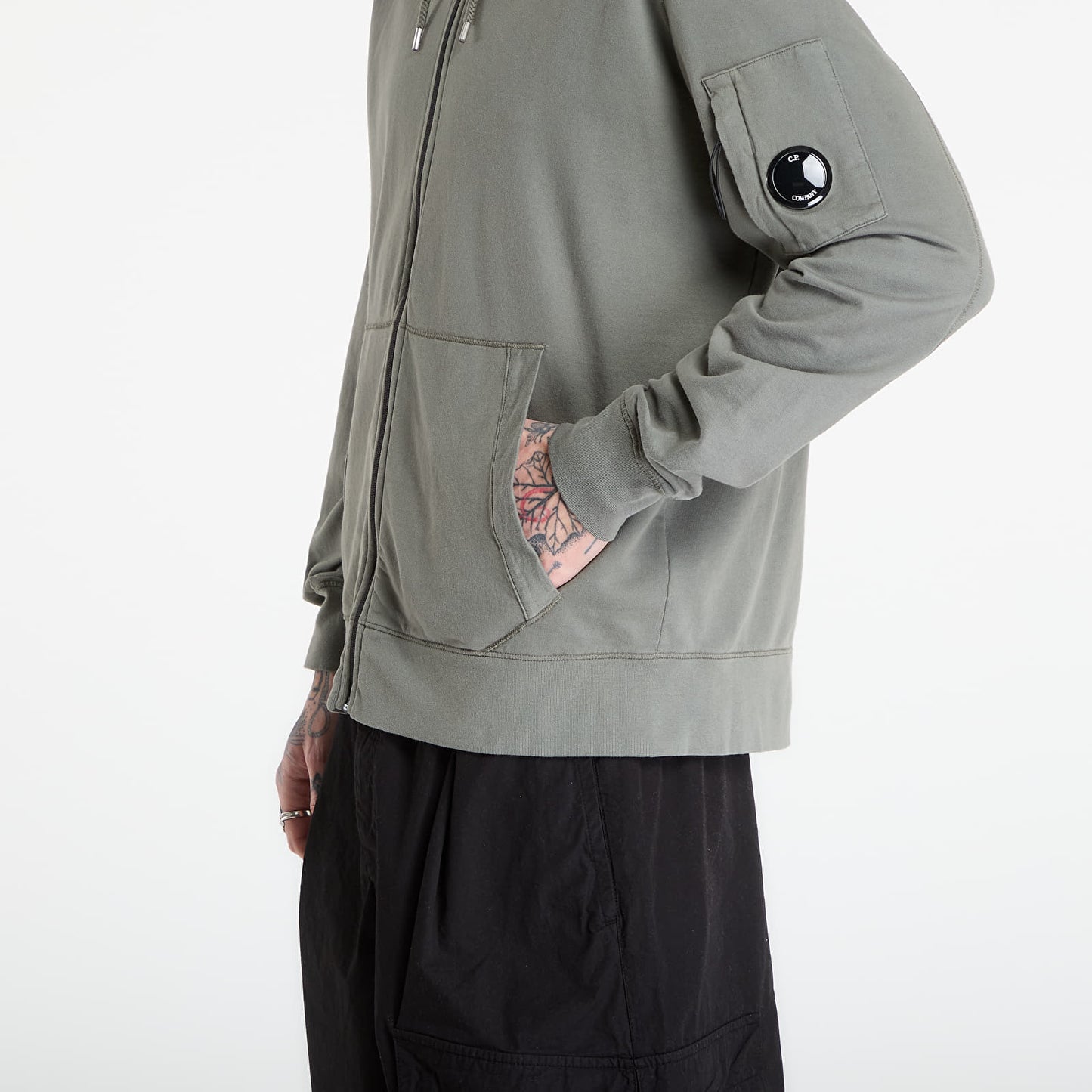 C.P Company Hoodie Silver 20CMSS081A-002246G