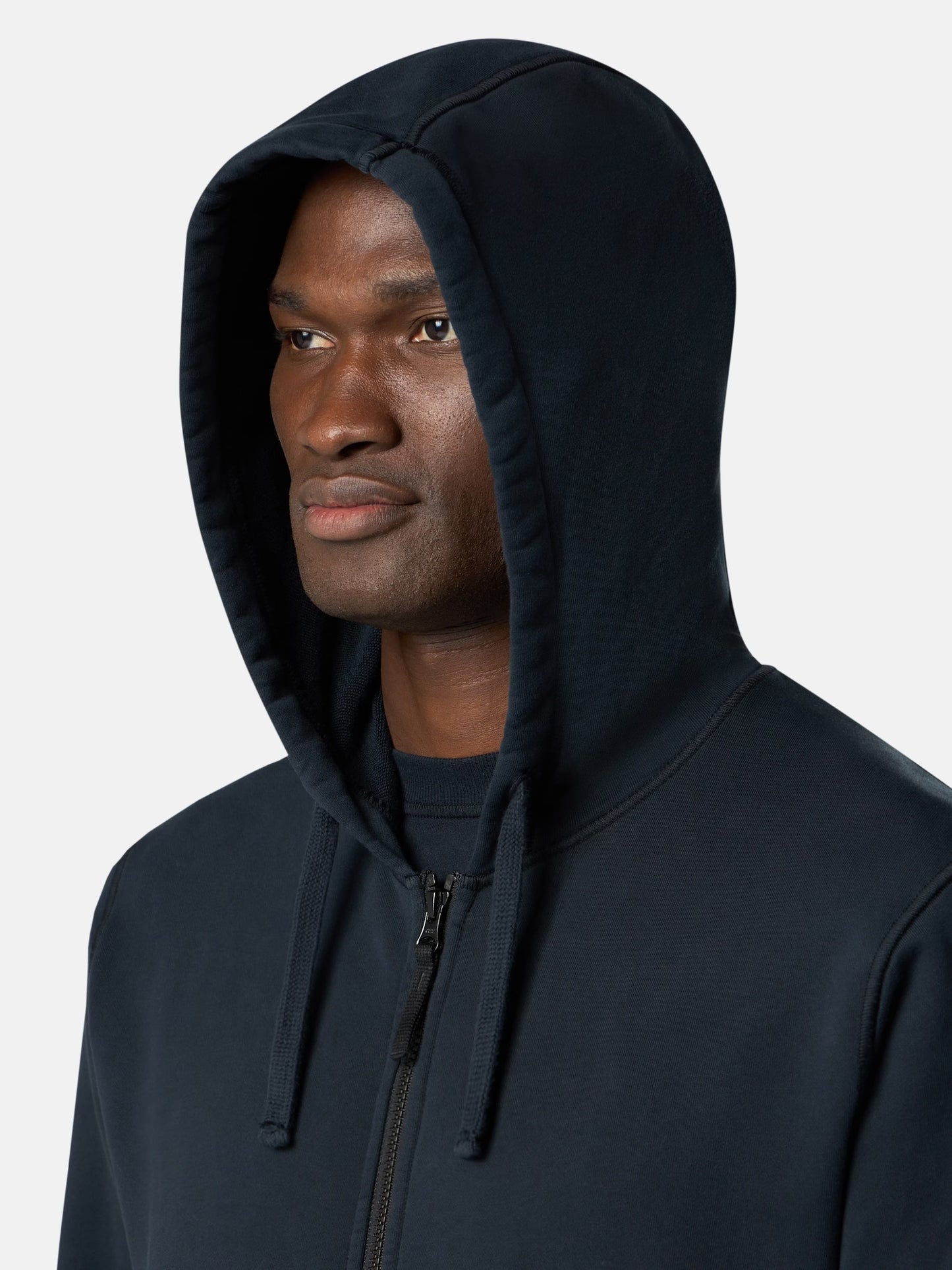 Stone Island Zip Hoodie Navy Blue