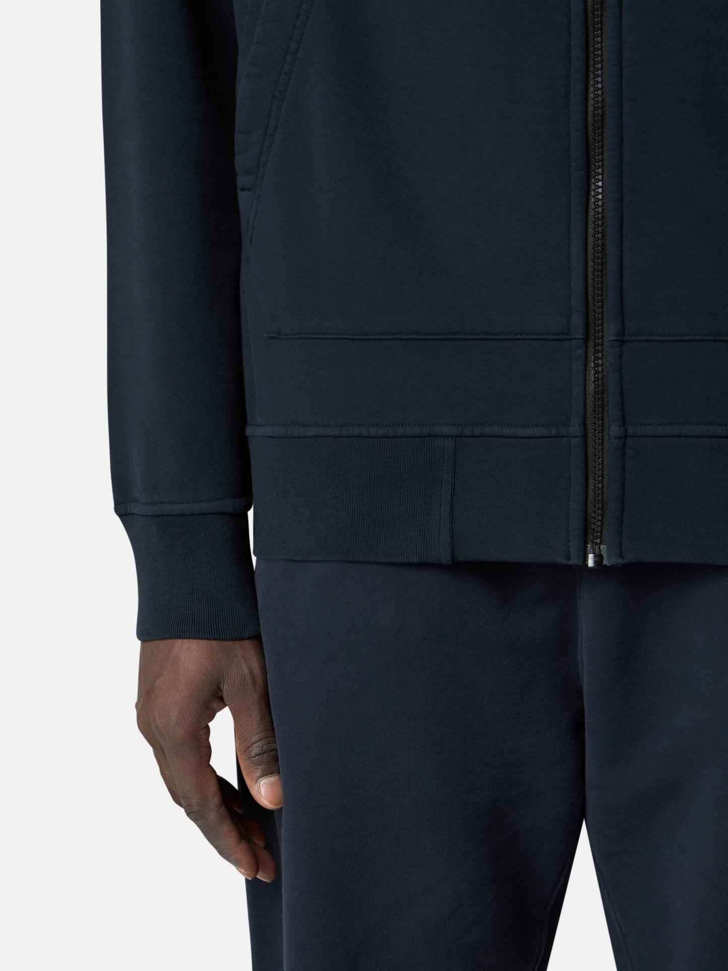 Stone Island Zip Hoodie Navy Blue