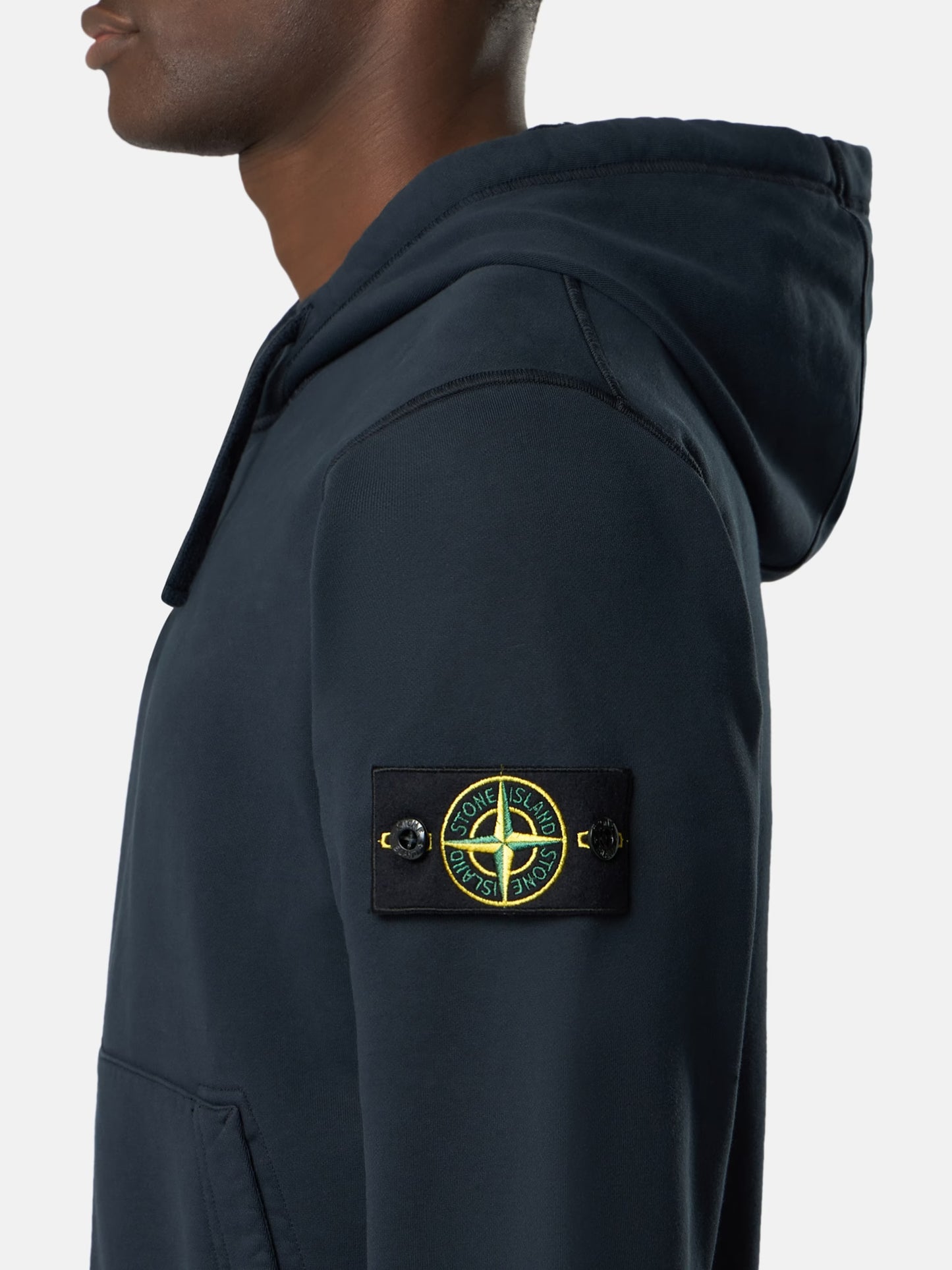 Stone Island Zip Hoodie Navy Blue